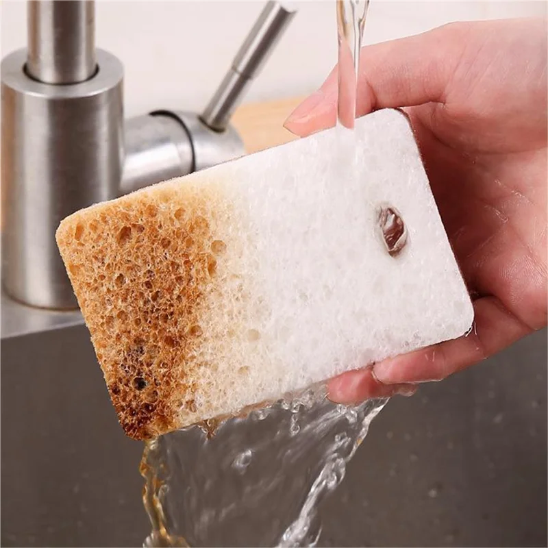 ABHU 24PCS Kitchen Non-Scratch Cleaning Sponges For Dishes, Cellulose Sponges Safe On Non-Stick Cookware