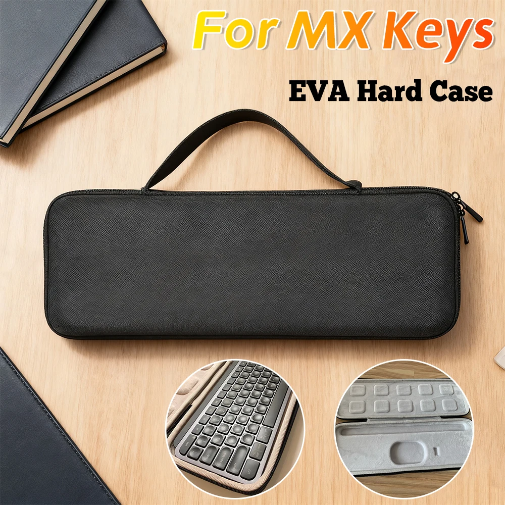 Portable Handbag Bag Hard Shell Carrying Case Carrying Case for MX Keys Wireless Keyboard Hardshell EVA Keyboard Storage Bag