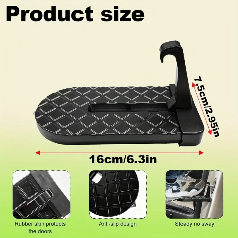 Aluminum Folding Car Door Step, Non-Slip Roof Access Ladder Pedal for SUV Truck, Scratch-Resistant Lightweight Car Access Tool