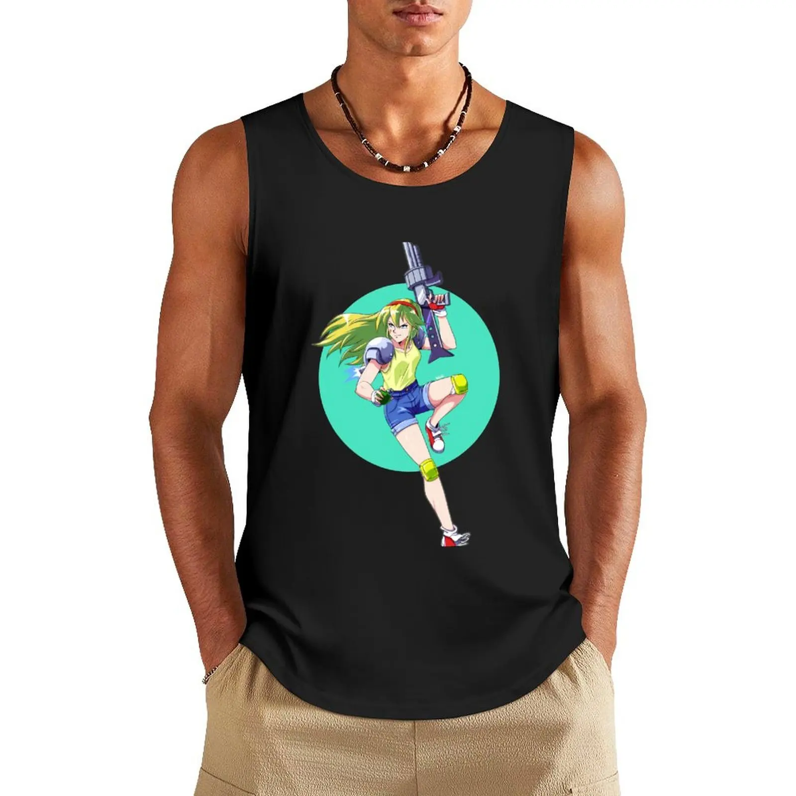 Mania ?torii - Battle Mania / Trouble Shooter Tank Top anime top t shirt gym t-shirts man