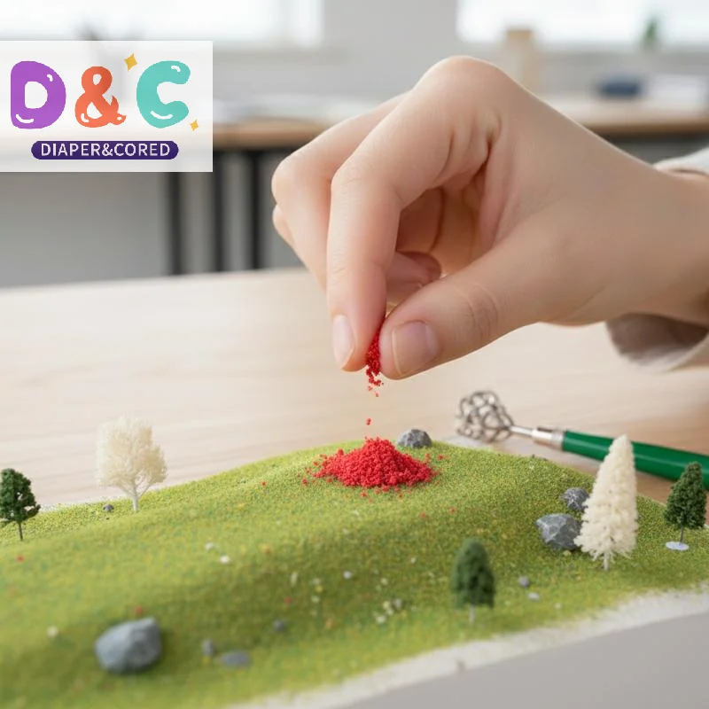Realistic Turf Static Grass Powder 60g DIY Model Scenery Flocking Material for Sand Table Train Landscape and Dioramas