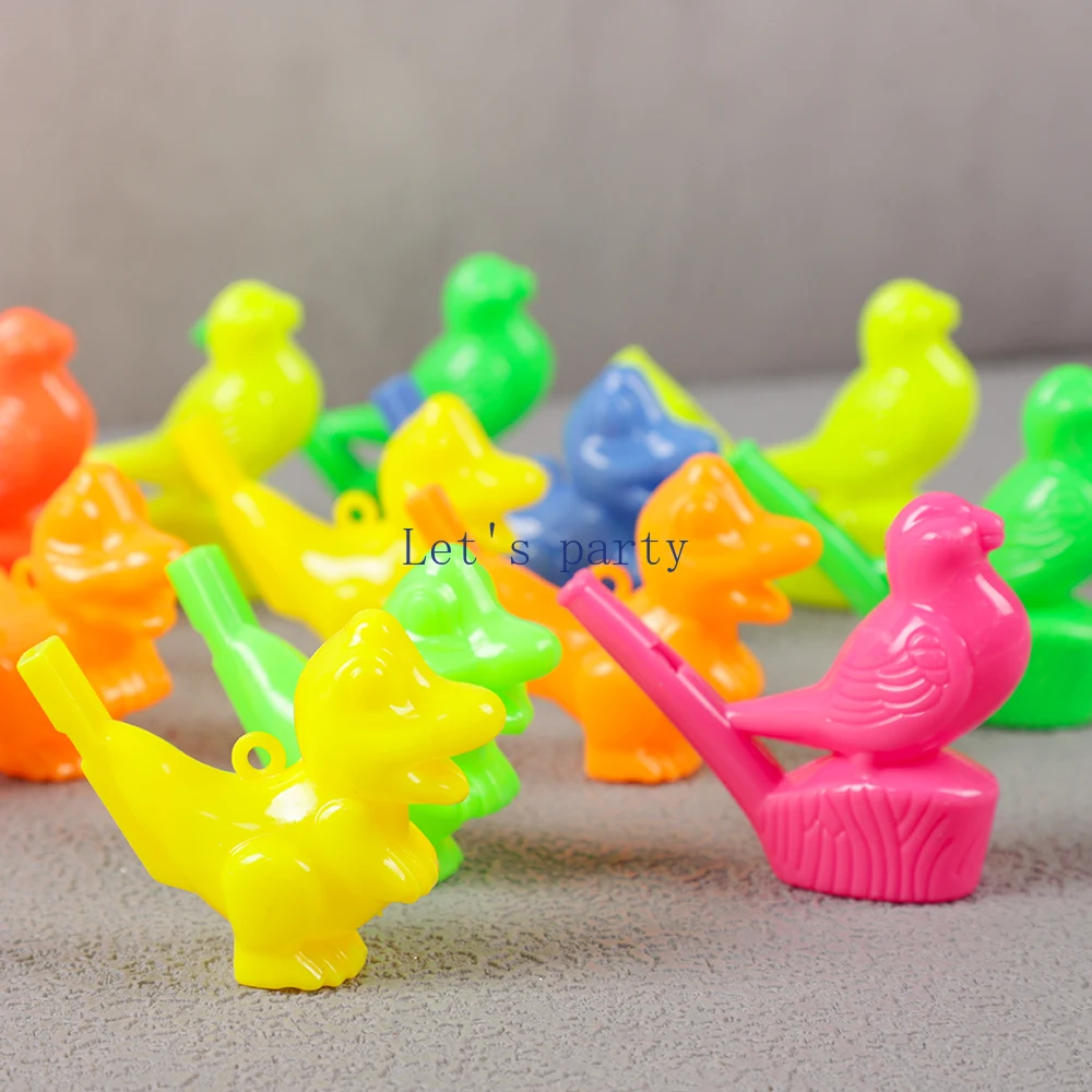 10Pcs Colorful Bird Dinosaur Water Whistles Noise Maker Toys for Kid Birthday Party Favors Goody Bags Pinata Filler Treasure Box