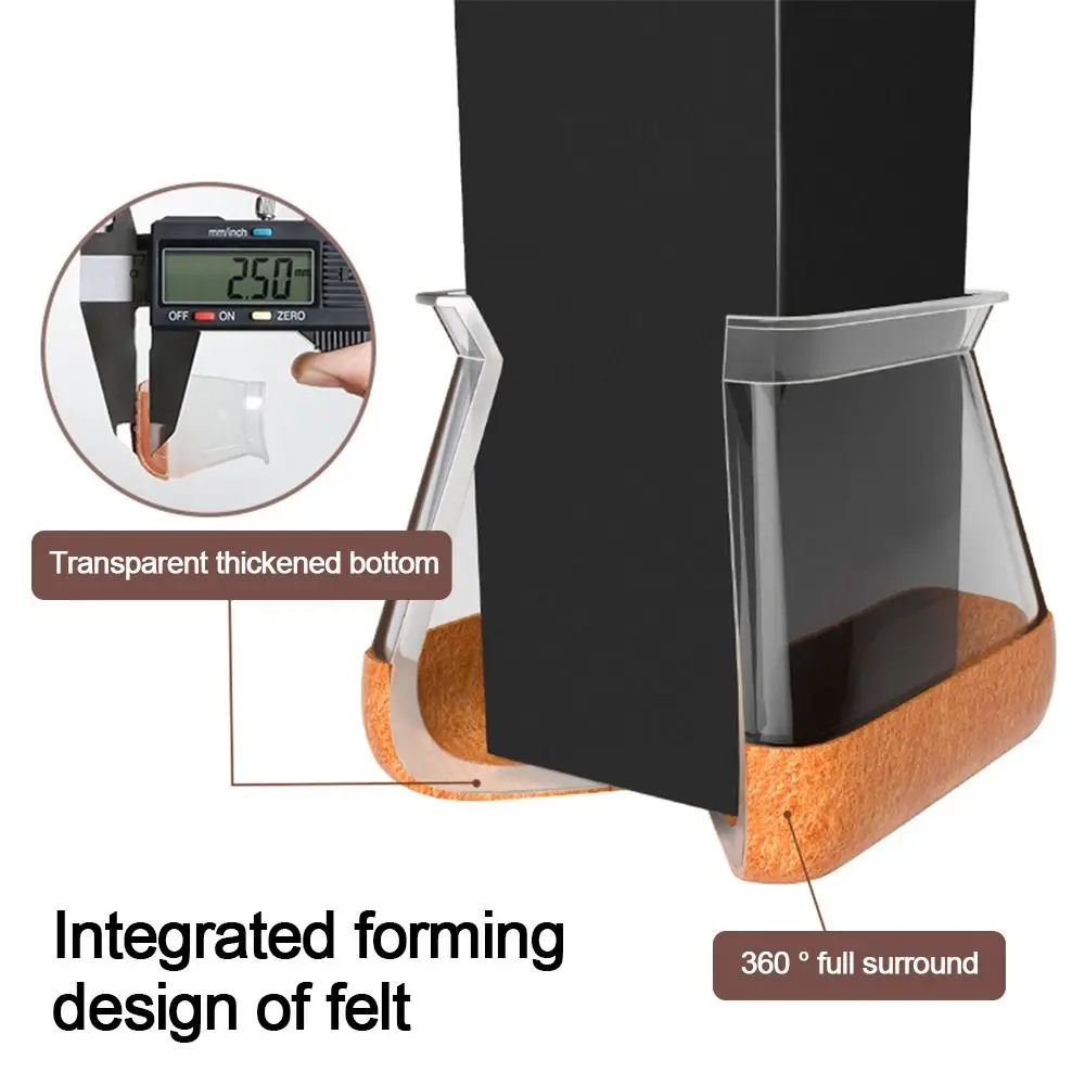 두꺼운 실리콘 의자 다리 펠트 커버, 소음 감소 테이블 발 커버, 소파 미끄럼 방지 가구 다리 커버, 신제품