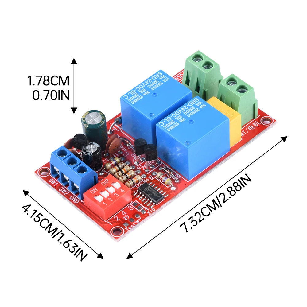 5V/12V/24V 10A Power Switching DC Motor Forward And Reverse Relay Module For Solenoid Valve Electric Push Rod Motor