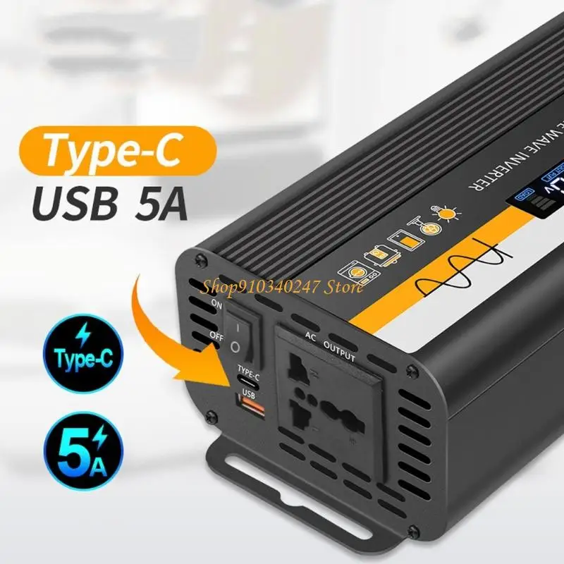 

Q22A Highly Power 12V 24V To 220V Sines Waves Inverters 2000W Automotive Converters