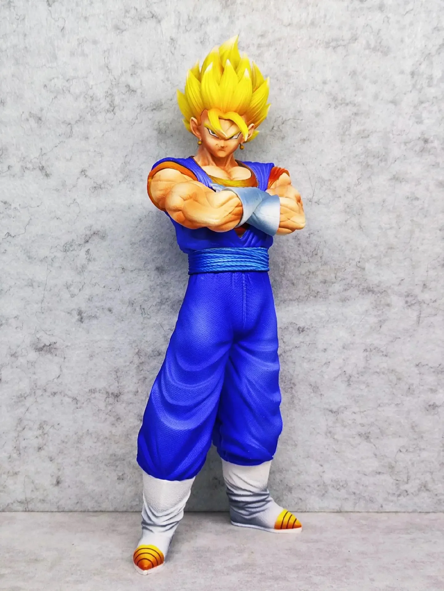 Anime dragon ball z guerreiros 28cm vegito cabeça dupla figura de ação dbz super saiyan vegito boneca figura de ação estátua pvc série