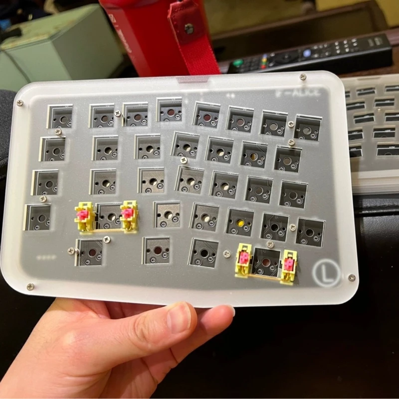 Alice Split Mechanical Keyboard Kit Wirelees 2.4G Acrylic Transparent  VIAL Custom Hot Swap Ergonomic Gaming Keyboards PC Gift