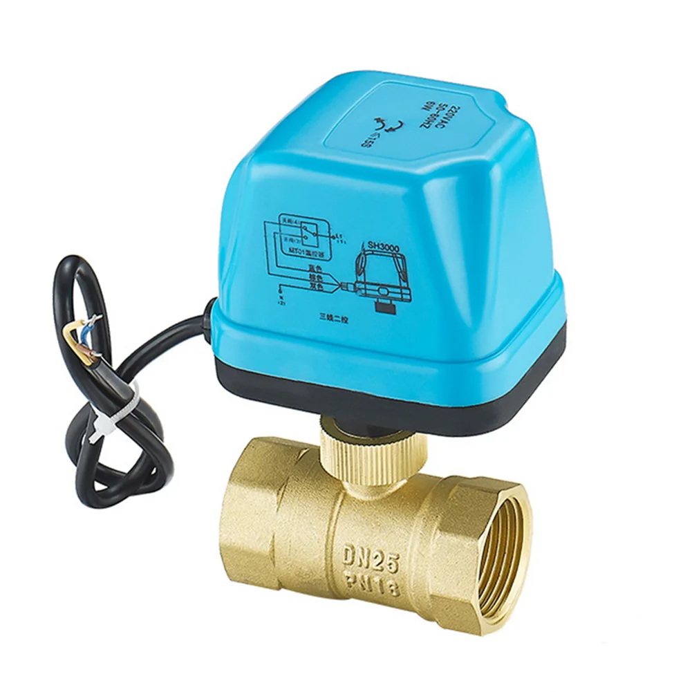 Bidirectional Control 80*60*130mm 220V Valve Robust Brass Construction Temperature Range 5-95 C For Air Conditioning