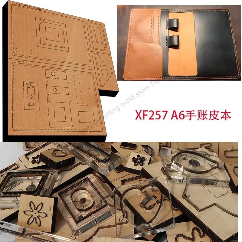 

Handmade Wooden A6 Notebook Ledger Knife Die Leather Craft Punch Hand Tool Cut Knife Mould XF257 Leather Craft Tools