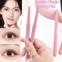 1/2Pcs Double Splicing Construction Silkworm Pen 2IN1 Brighten Shadow Natural 3D Water-resistant Dizzy-resistant Eyebag Pen 2025