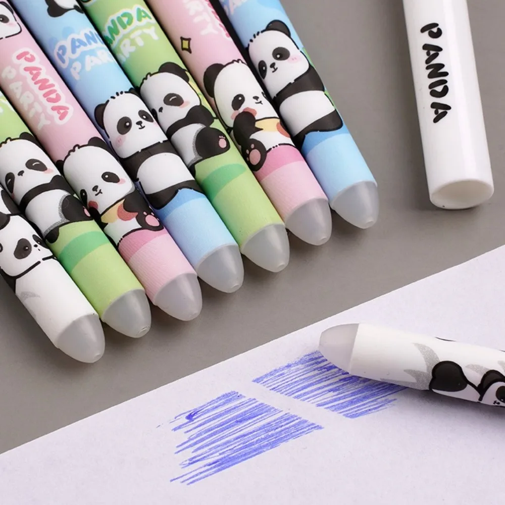 4Pcs Cute Panda Black Gel Pen Quick-drying Magic Erasable Gel Pen 0.5mm Black Pen Office Supplies Kids Stationery Gift