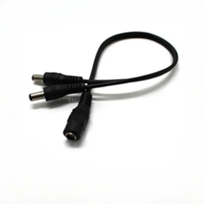 DC 1 Female to 2 Male Power Split Splitter Cable 2.1*5.5mm for CCTV Camera Security Accessories LED Light Strip Cables