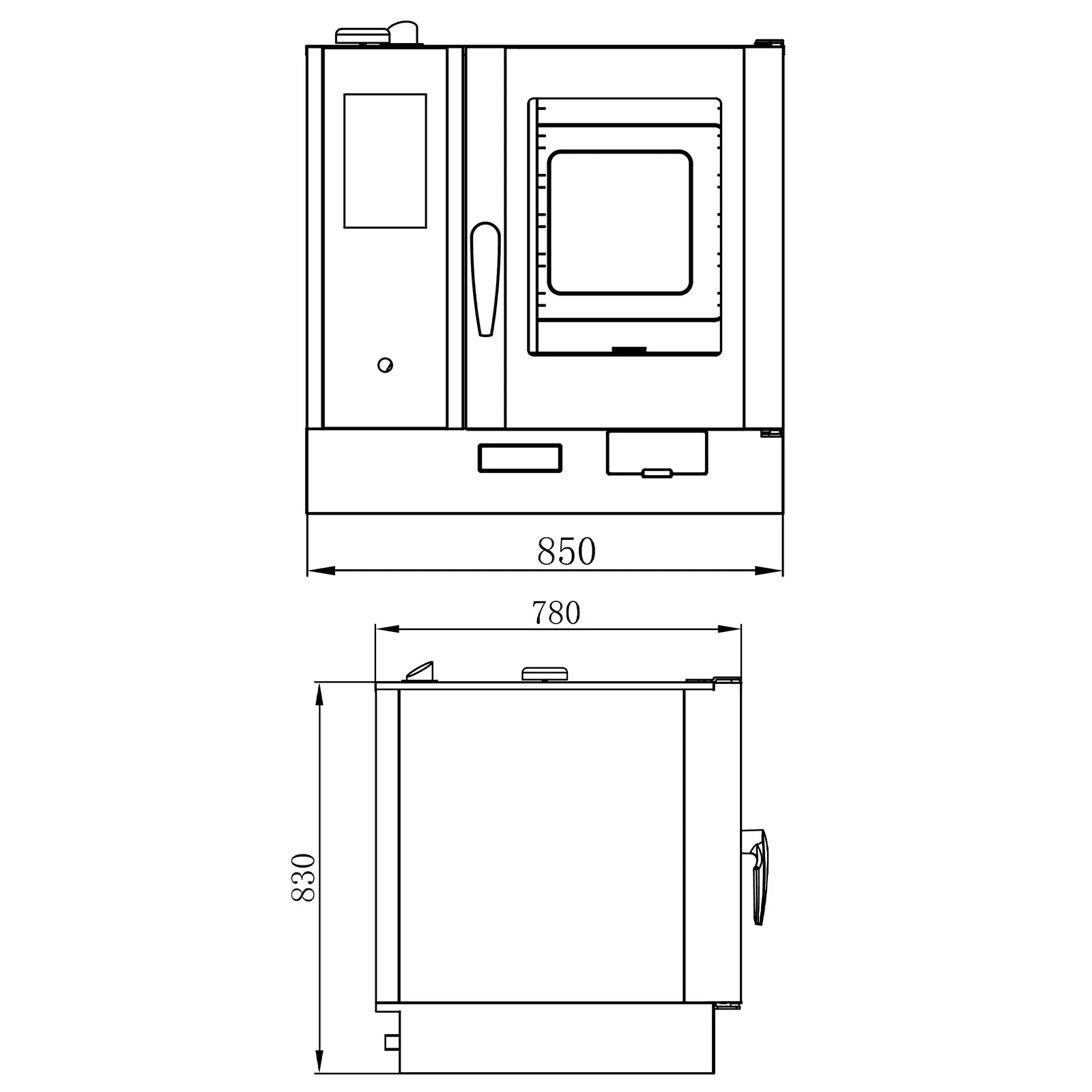 Professional Commercial Electric Intelligent Screen 6-Tray Combi Oven Touch Screen Steam Convection for Restaurants Hotels New