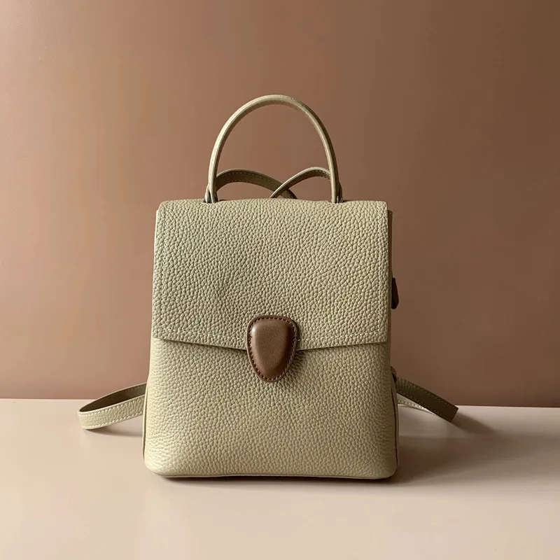 2025 frauen Kopf Rindsleder Schulter Rucksack Lässige Mode Leder frauen Tasche Außenhandel Tasche Hohe Qualität Berühmte Luxus Marke