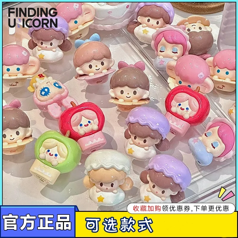 

Фигурка в виде единорога для отдыха, серия Pop Bean, Мерцающая сумка, кавайная Милая Мини-фигурка, украшение для куклы, женский подарок