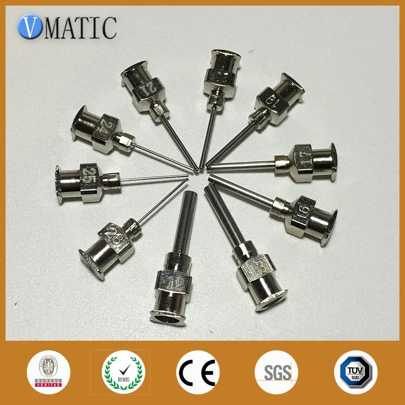 Free Shipping All Metal Stainless Steel Dispensing Needle Tip Hysol Dymax Efd Fisnar 10Pcs