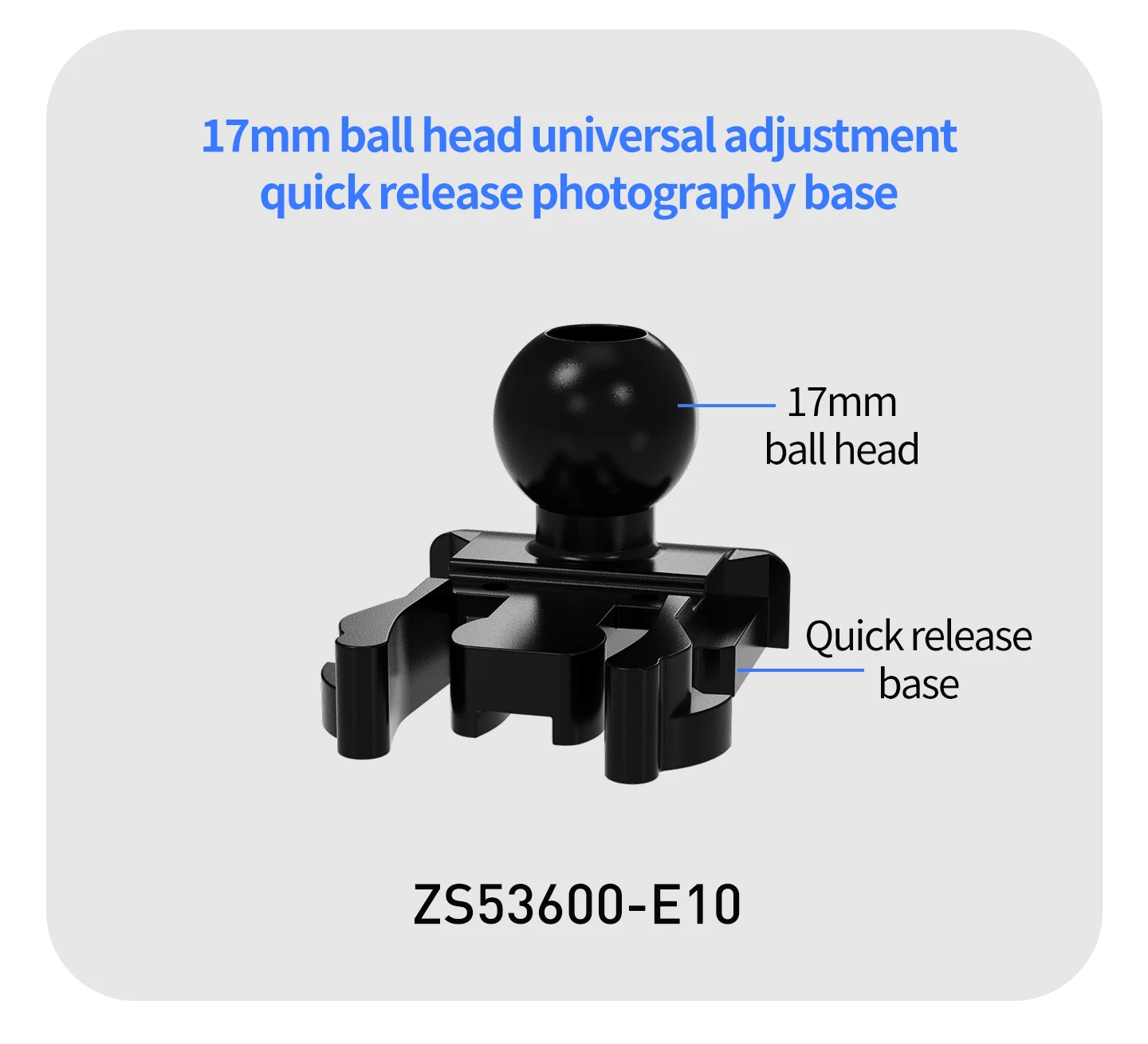 17MM Kugelkopf Action Kamera Schnellverschluss Schnalle Basis für GoPro Insta360 DJI Osmo Tasche Magnetische Motorrad Halterung – Detail 33