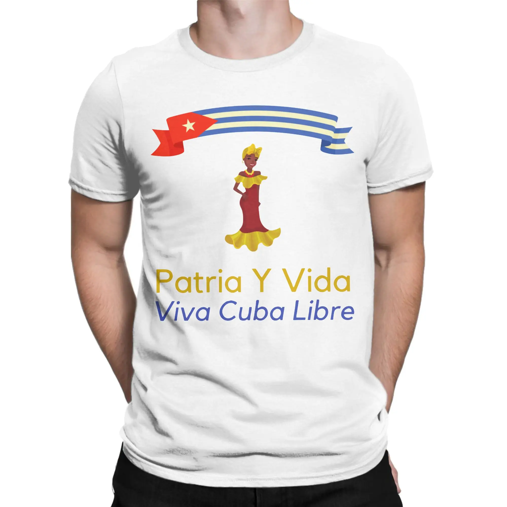 Patria Y Vida - Viva Cuba Libre T Shirts Men Women 100% Cotton Vintage T-Shirt Crew Neck  Tees Short Sleeve Clothing 4XL 5XL