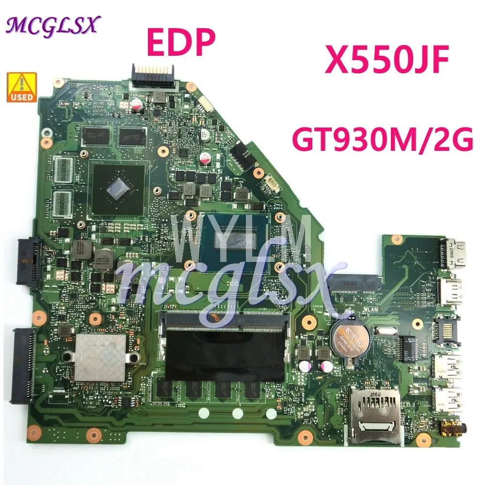 

X550JF EDP GT930M/2G i5/I7CPU 4G RAM Notebook Mainboard For ASUS X550J X550JK FX50J A550J K550J X550JD X550JXMotherboard Used