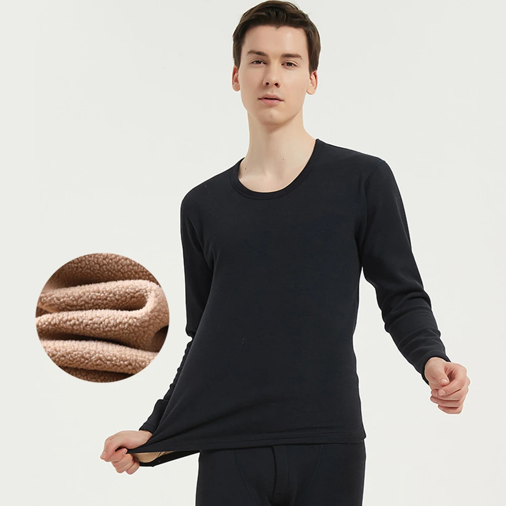 Men's Winter Thermal Underwear Men Warm Fleece Thickened Thermos Underwear Long Johns Winter Clothes Bottoming Thermal Clothing