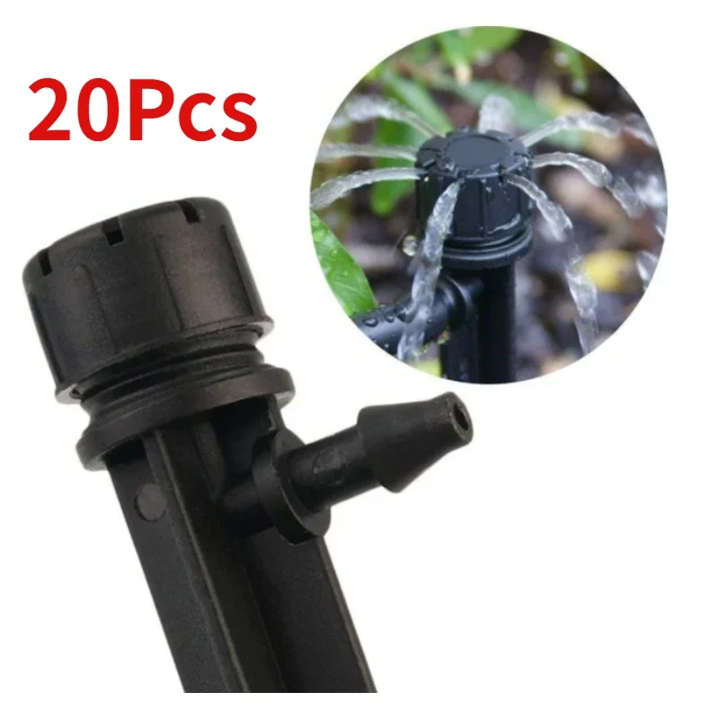 

20Pcs Garden Micro Drip Irrigation 360 Degrees Nozzle Powder Sprayer Sprinkler Use for 4-7MM Capillary Garden Watering System