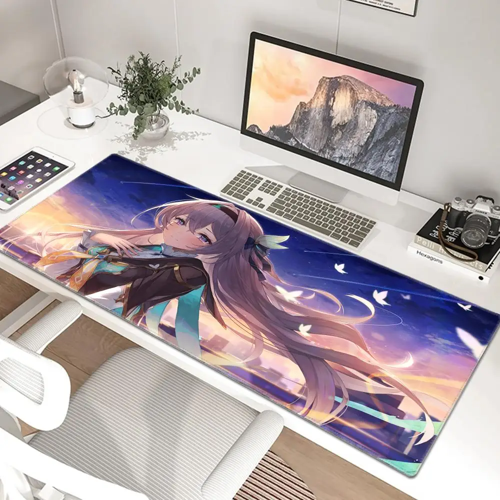 HD print Honkai Star Rail Firefly Computer Mouse Pad Desk Office Accessories Pc Cabinet Keyboard Gaming Mats Xxl Large Mause Pad