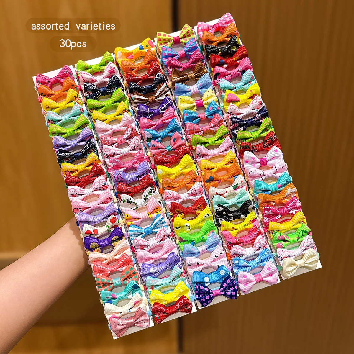 30 randomly printed butterfly bow headbands with colorful patterns, sweet wind-driven hair cords suitable for daily use as headw