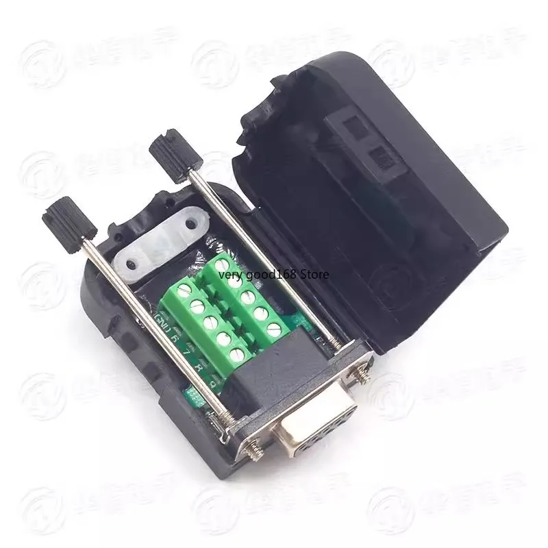 1PCS DB9-pin Solderless Connector RS232/485 Adapter Board 9P Serial Port COM Port Solderless Male and Female Plugs