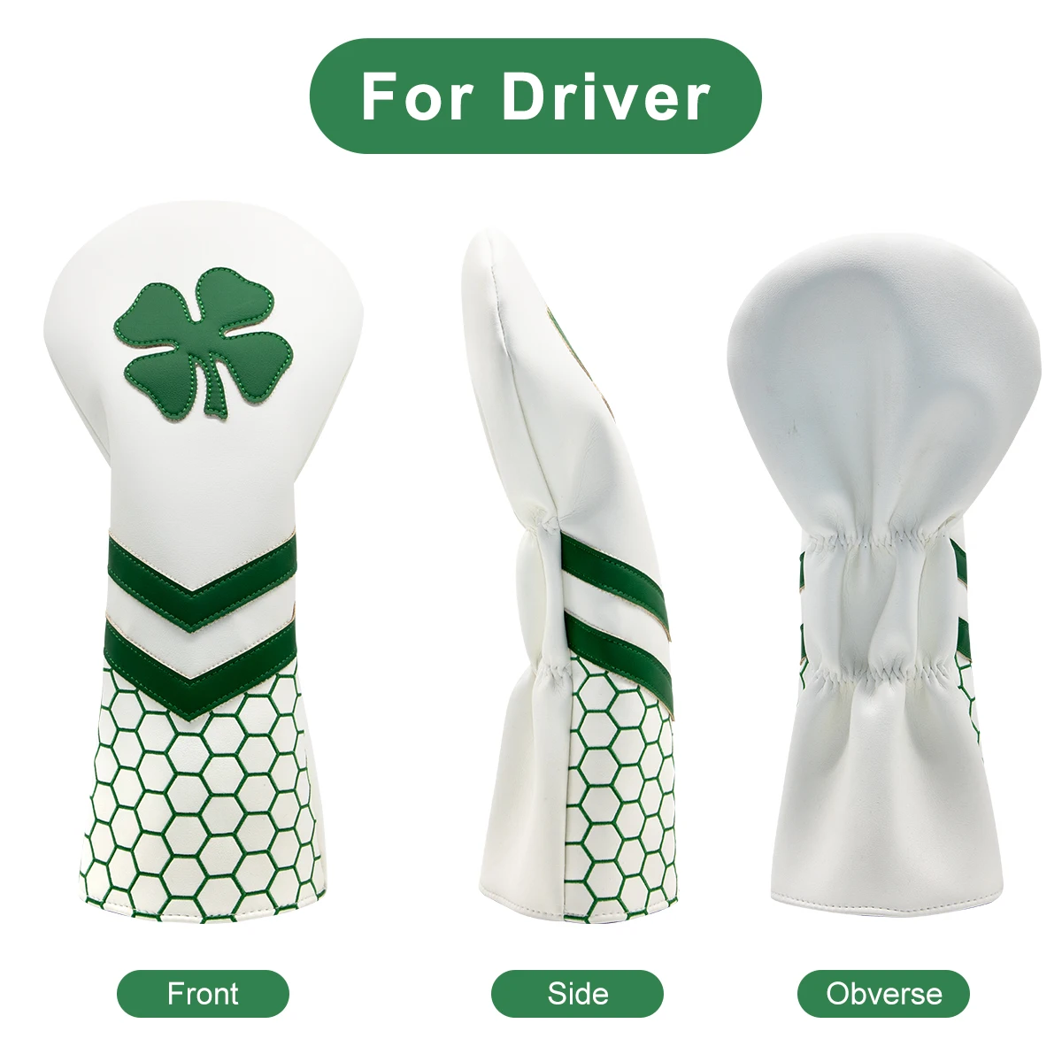 Lucky Clover Golf Wood Club Headcover Club Head Cover Protective - 4 Selections - Golf Driver Headcover/ Fairway Woods Cover/ Hy