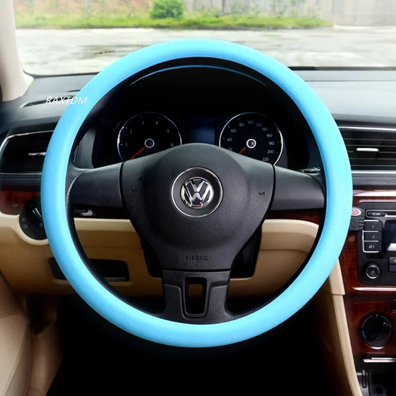 Car Silicone Steering Wheel Cover for Honda CR-V HR-V XR-V Accord Vezel Fit City Civic Crider Odeysey Crosstour Jazz Jade