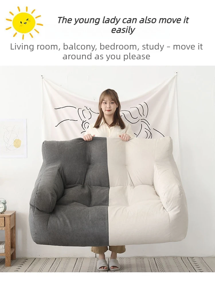 2 Person Bean Bag Sofas Relaxing Soft Lazy Puffs Sofa Living Room Comfortable Backrest Chair Portable Sleeping Sofas Furniture