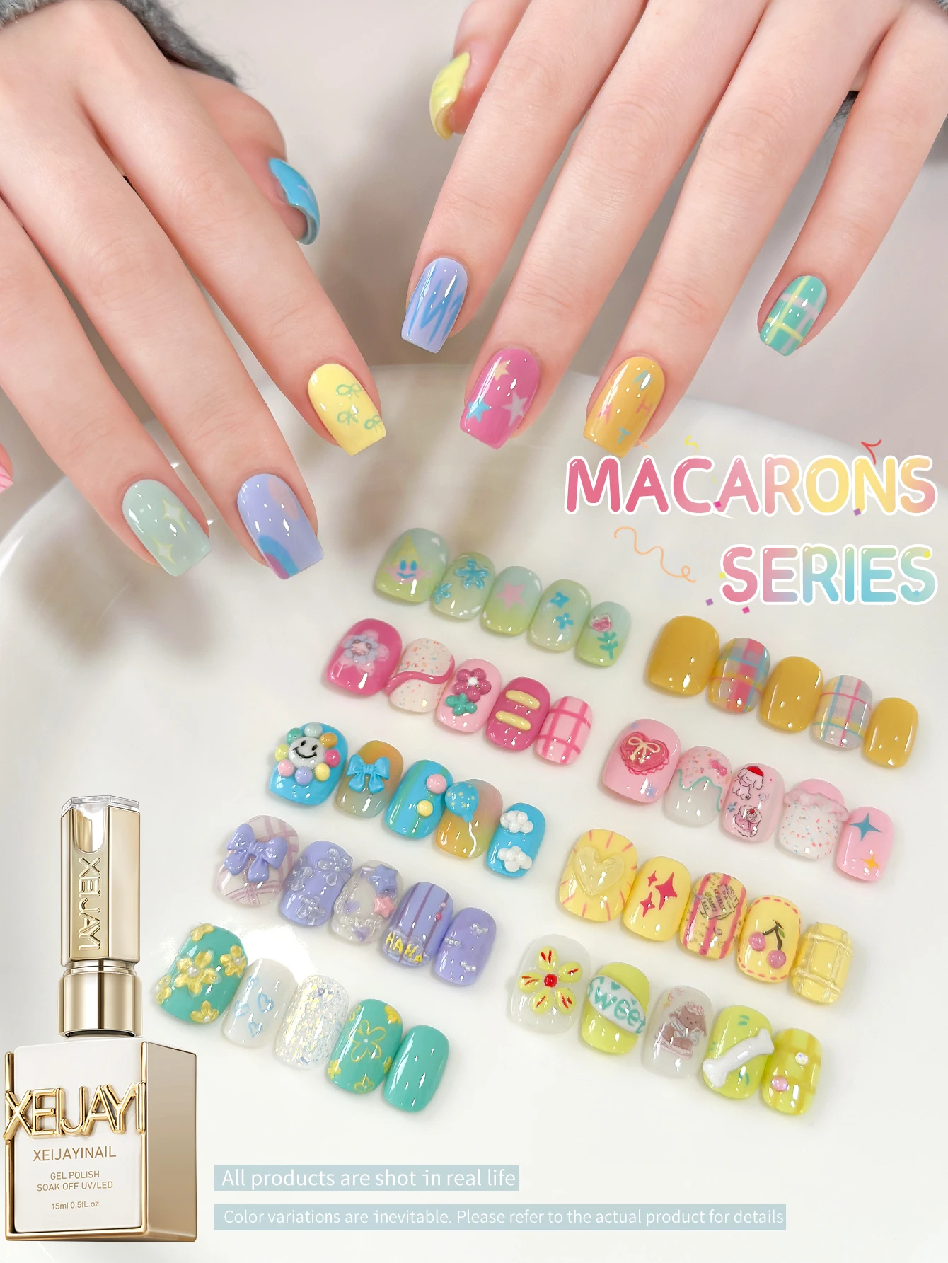 

9 шт. по 15 мл лаков для ногтей цвета макарон, модный синий гель-лак, лак для ногтей с LED/UV-отверждением, для маникюра и домашнего использования.