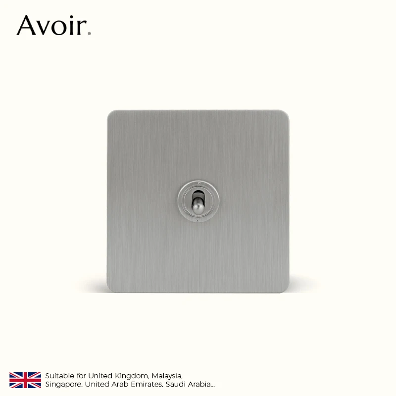 

Avoir Matte Silver Toggle Switch Vintage Sockets And Switches For The House USB Wall Socket Dimmer Switch Wall Outlet Plate UK