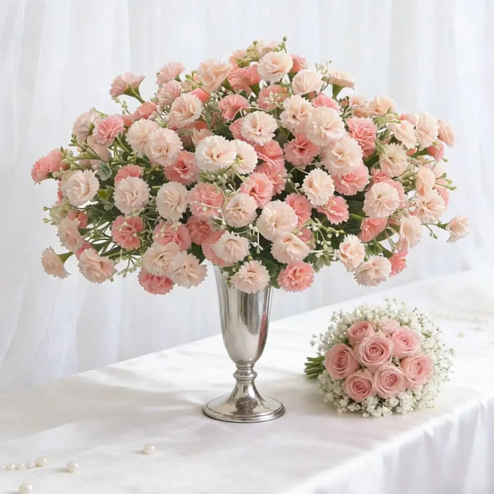 

Fashion 20-flower Miniature Lilac Silk Beauty Artificial Flowers DIY Bridal Bouquet for Wedding and Festival Decoration