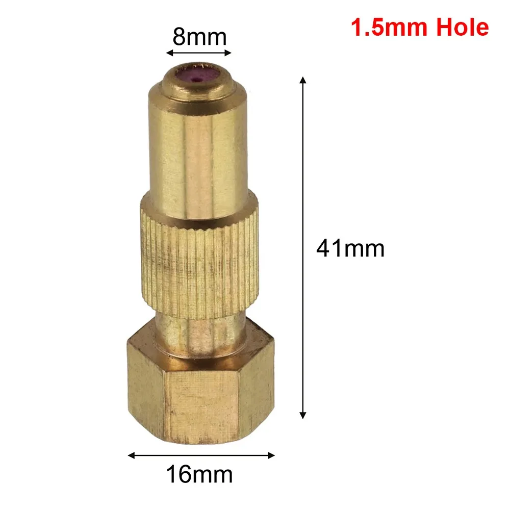

1Pcs 0.8/1.0/1.2/1.5/1.8mm Hole Agricultural Spray Nozzle High Pressure Adjustable Brass Nozzle Copper Pottery Household