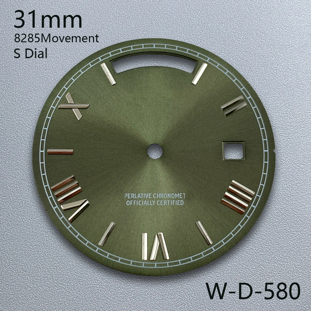 31 مللي متر S شعار اليوم والتاريخ الطلب صالح 8285 حركة عالية الجودة أشعة الشمس ساعة مزدوجة تعديل الملحقات