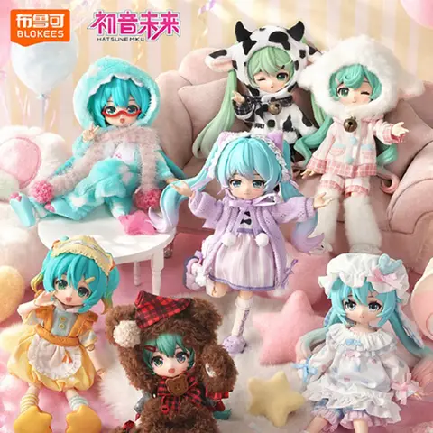 Blokees Hatsune Miku DaaLaMode Series Action Figure Fluffy Sweet Dream Collectible Model Display Decoration Gift