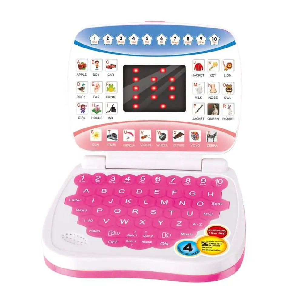 Máquina de aprendizagem educacional para crianças, Idioma Inglês, Brinquedo portátil eletrônico com mouse, Presente para crianças