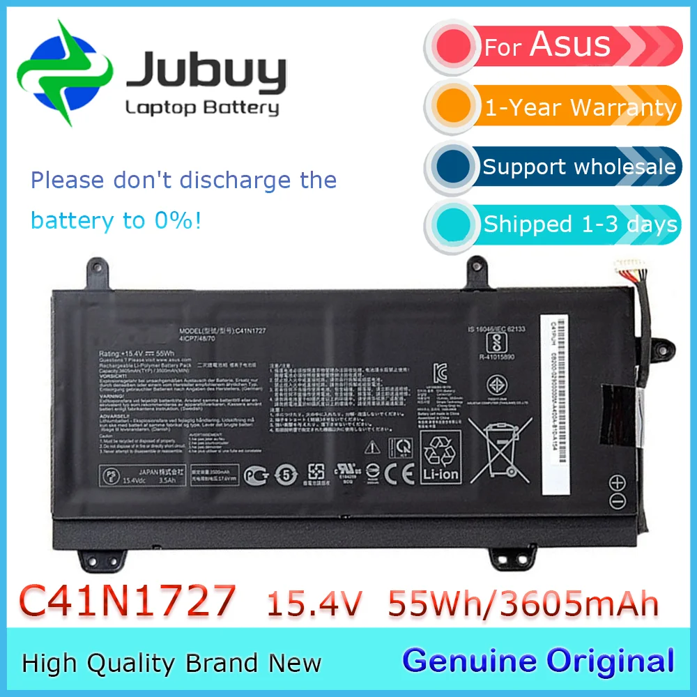 C41N1727 15.4V 55Wh Original Laptop Battery for Asus ROG Zephyrus M GM501 GM501GM-EI007T GM501GS-XS74 4ICP7/48/70