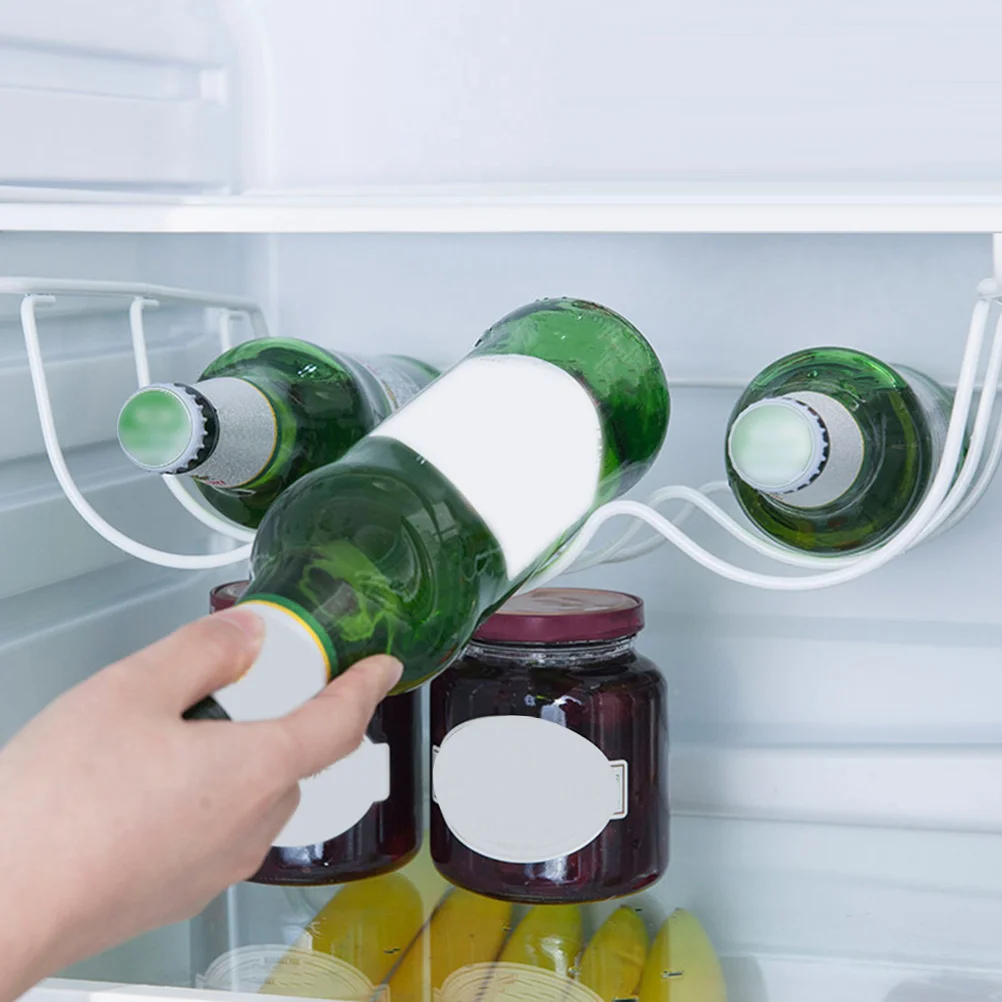 

Iron Fridge Beer Rack Table Standing Wine Glass Holder Refrigerator Storage Organizer Bottle Mug Cup Holder Bar Kitchen Office