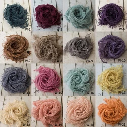 Newborn Photography Accessory Baby Photoshoot Basket Stuffing Props Fine Linen Rope Mesh Blanket Studio Shooting Backdrop Props