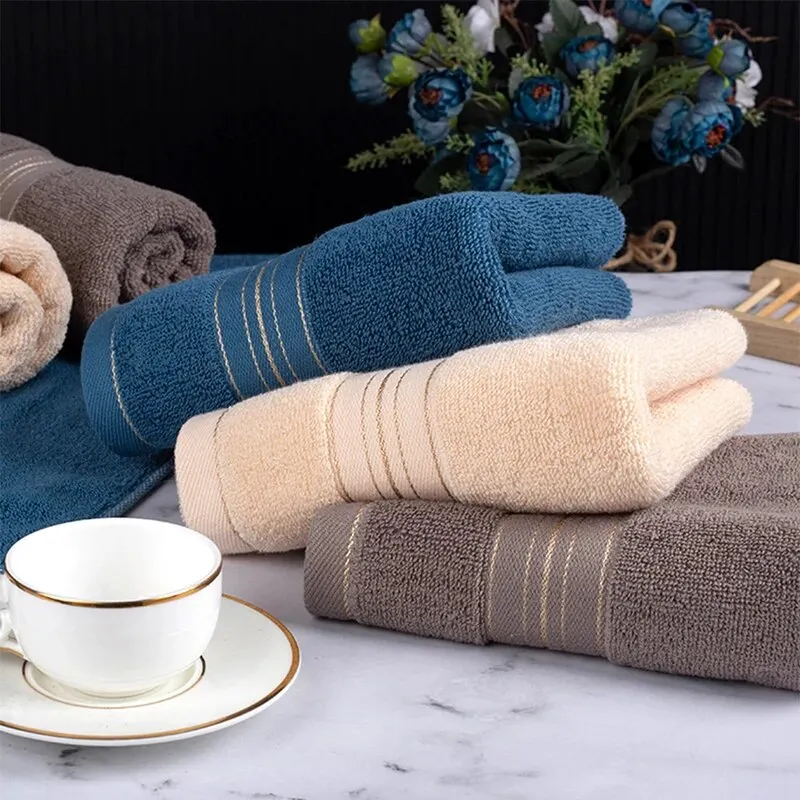 2pcs Pure Cotton Towel Jacquard Household Face Wash Water Absorbing Face Towel Gift Manufacturing Embroidered Towel