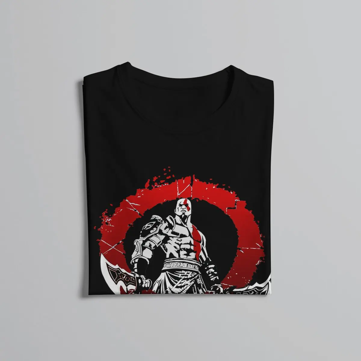 Classic Fashion TShirts God Of War Kratos Male Harajuku Pure Cotton Streetwear T Shirt Round Neck 