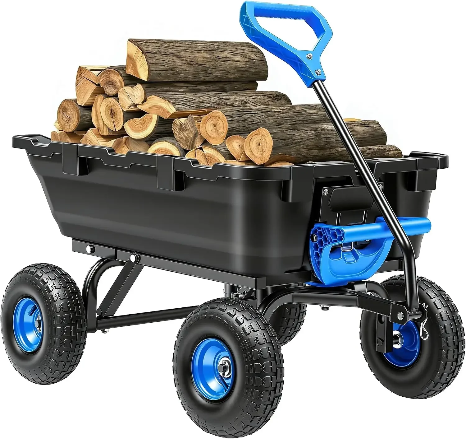 Wheelbarrow Garden Dump Cart Wagon 4 Cu.Ft. | Upgrade 10