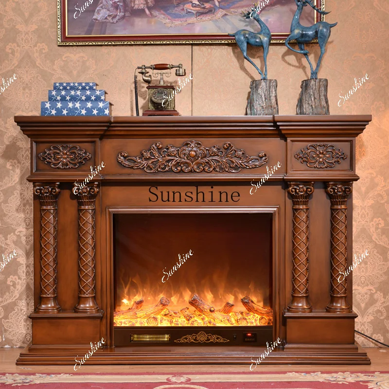 FT  1.2/1 5/1.8/2.2 meters European decorative cabinet solid wood heating electric fireplace core simulation fire
