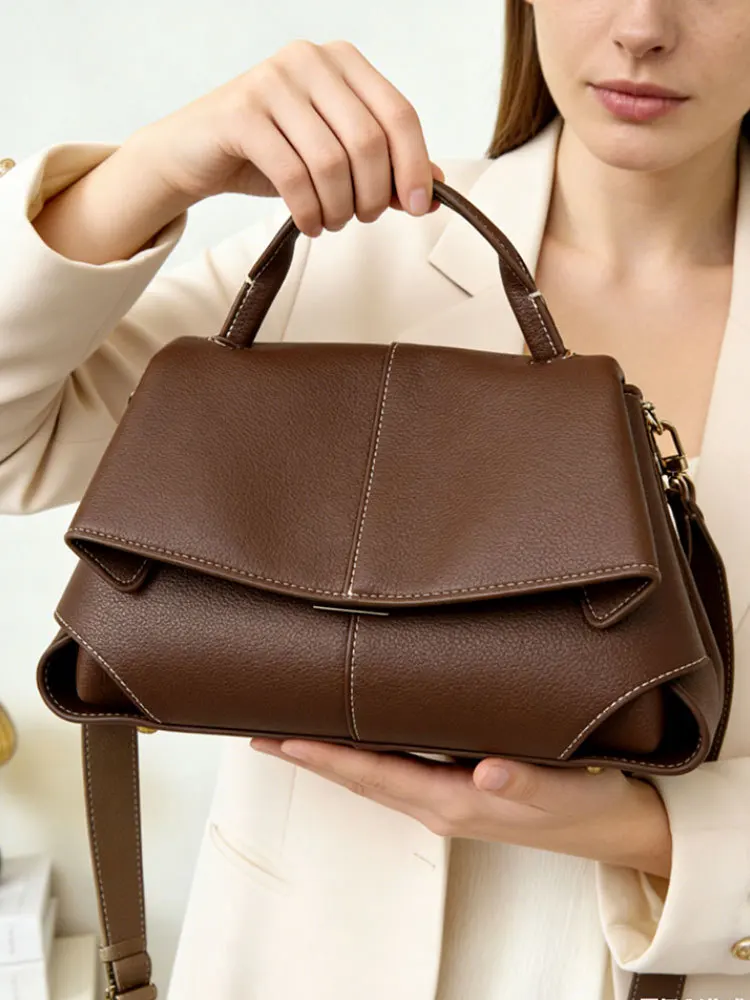 SHELKSBAG New High-End Women's Best Seller Quilted Leather Cross-Body Tote Bag Trendy High Quality Soft Shoulder Messenger Bag view 2