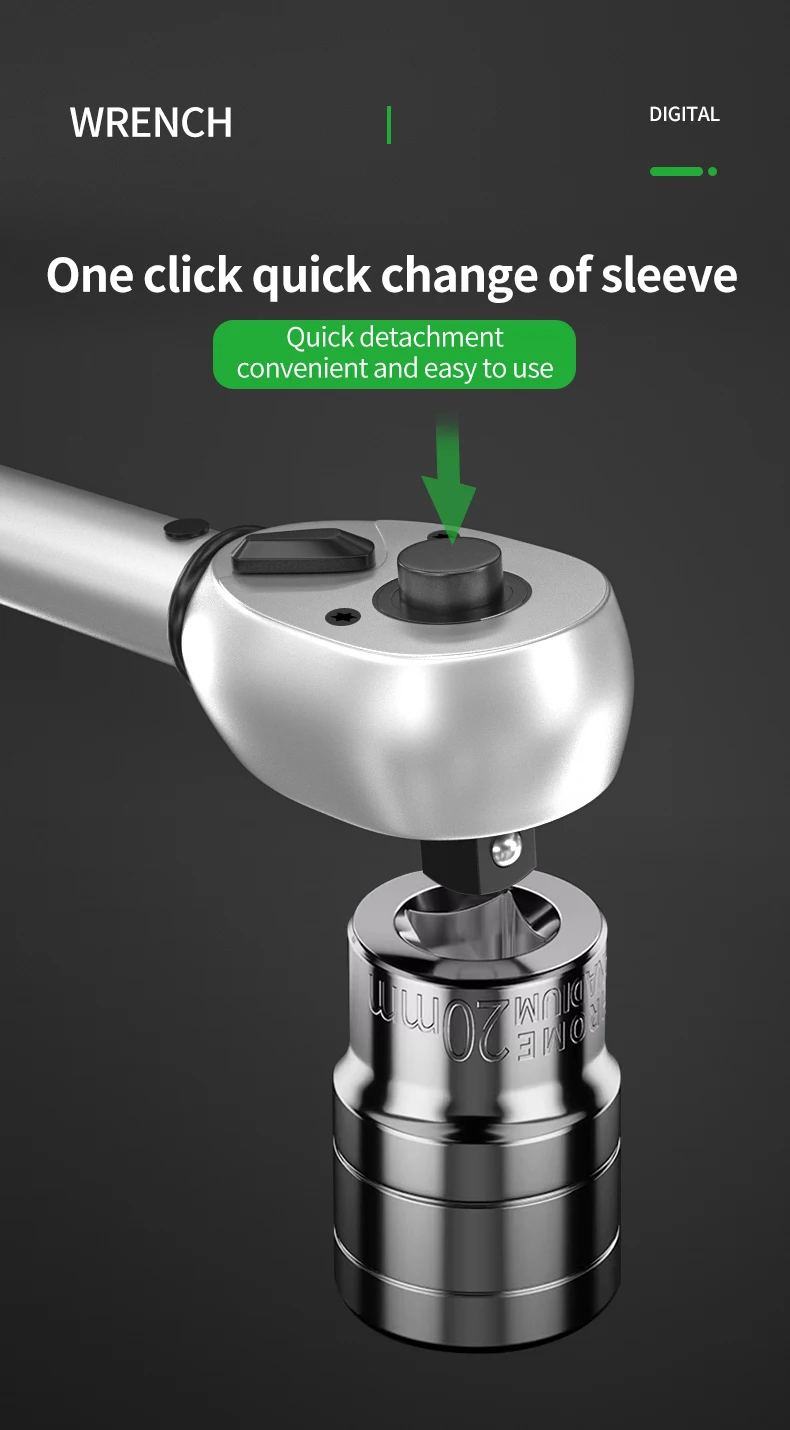 2,5-30 Nm 10-120 Nm 50-350 Nm Drehmomentschlüssel 1/4 3/8 1/2 Zoll Vierkantkopf Drehmomentschlüssel ±3% Hohe Genauigkeit Professioneller Drehmomentschlüssel – Detail 6