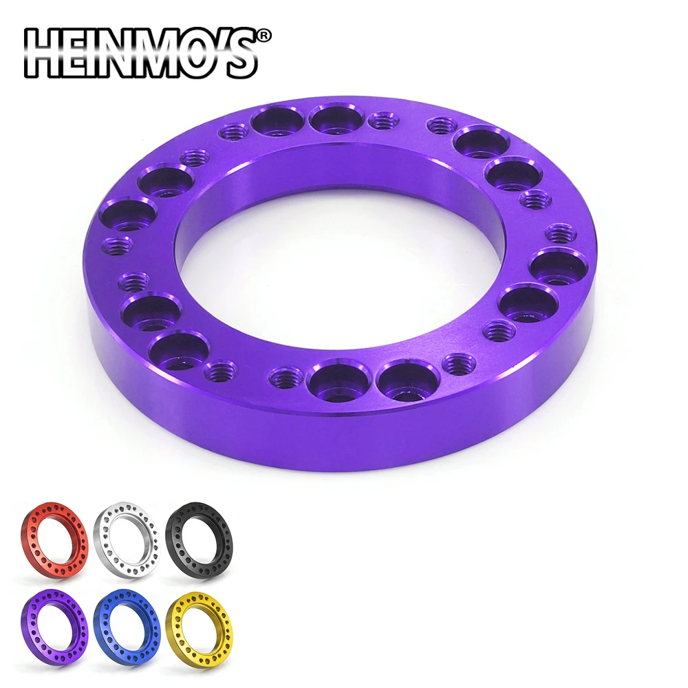 12mm CNC Aluminum Car Steering Wheel Hub Boss Kit Adapter Spacer Universal Cars Accessories Steer Wheel Hole Adapter Purple