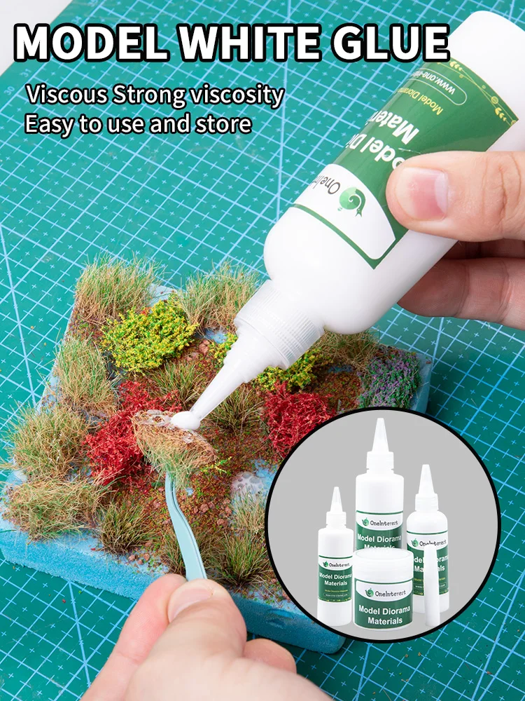 Colle blanche de haute qualité, 15ml/50ml/100ml/125ml/180ml, modèle en Latex Super épais, adhésif pour plantes de pelouse, bricolage, matériel de scène de Table de sable