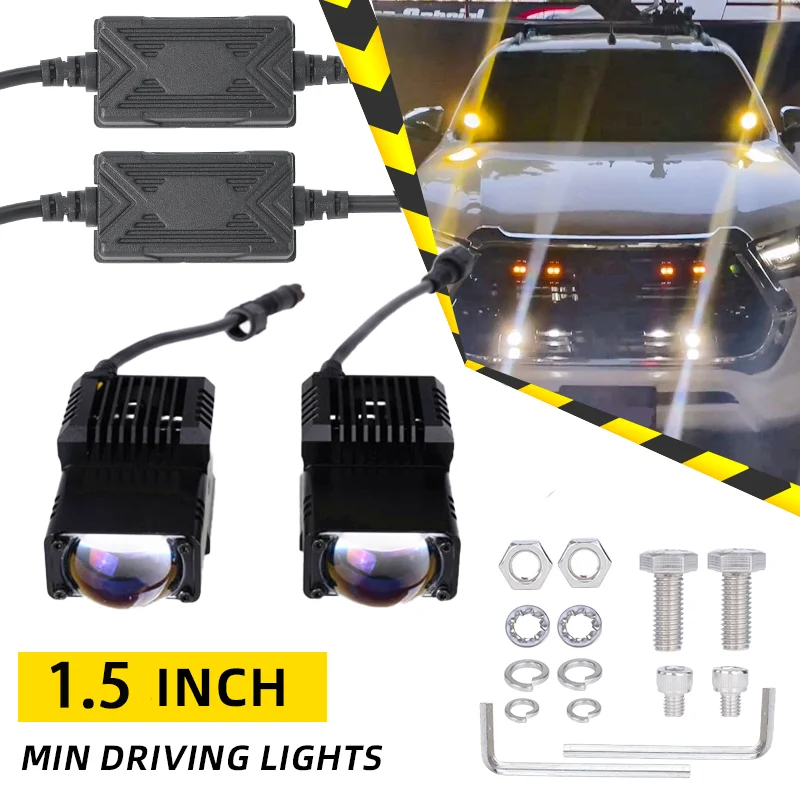 Senlo2PC 54W Grile LED Light Pods Car Front Headlight Motorcycle ATV UTV Projector Lens Car Fog Offroad 10000LM with Fan 12V 24V